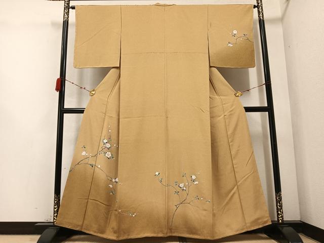 Kimono - 平和屋着物●訪問着　友禅　枝花文　暈し染め　正絹　逸品　未使用　AABC2568ph