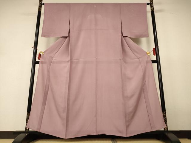 Full-Length Under-Kimono - 平和屋着物＊夏物　色無地　絽　薄柿色　正絹　逸品　AABH9515jd