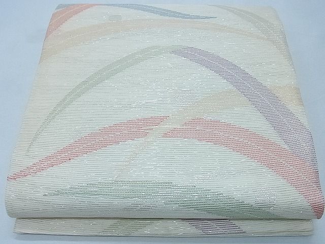 平和屋着物■夏物 六通柄袋帯 露芝文 銀糸 逸品 CAAG5178th