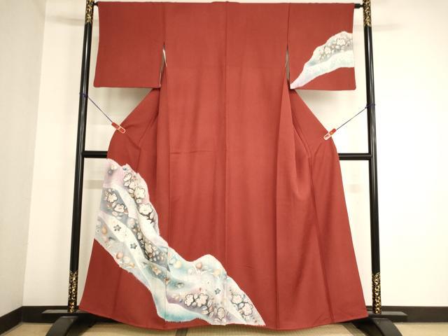 平和屋着物■訪問着　辻が花　絞り　道長花文　正絹　逸品　AABD1664ja