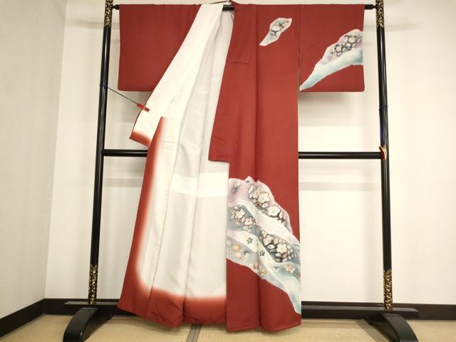 平和屋着物■訪問着　辻が花　絞り　道長花文　正絹　逸品　AABD1664ja