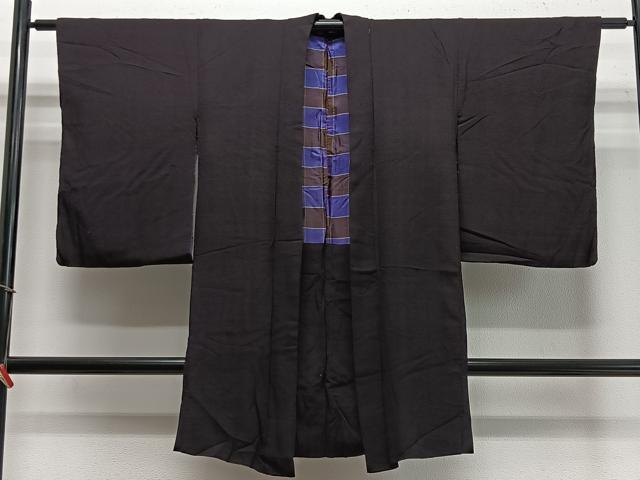 平和屋着物＃長羽織似せ紫色正絹逸品...