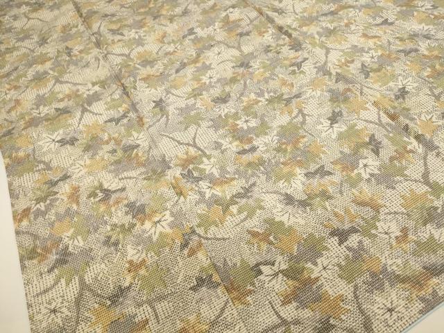 平和屋着物■上質な紬 楓文 正絹 逸品 DAAP9951op