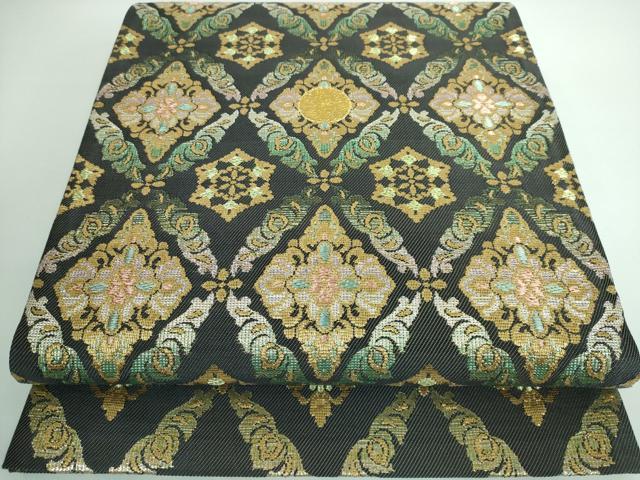 平和屋本店■極上　創業280年　誉田屋源兵衛　六通柄袋帯　王朝七宝菱　誉文平脱金華燦　金糸　さが美扱い　反端付き　逸品　DZAA5197kh5