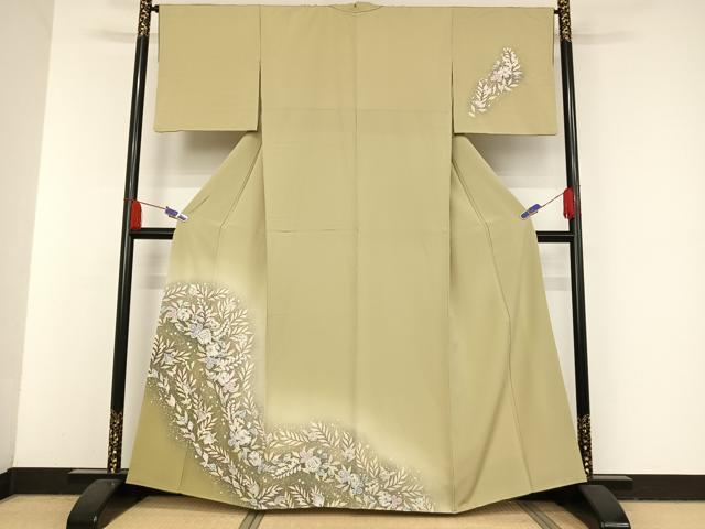平和屋着物●訪問着 辻が花 絞り 暈し染め やまと誂製 正絹 逸品 AAAV9011np