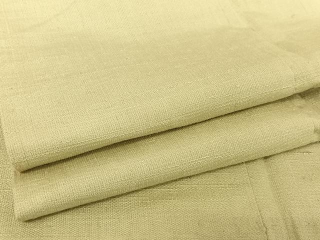 平和屋着物●上質な紬 色無地 蒸栗色 正絹 逸品 AAAV9019np