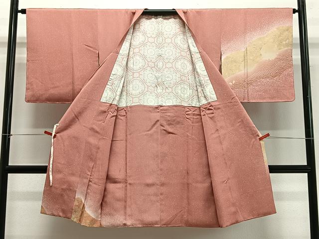 平和屋の平和屋着物∞道行コート　刺繍　芝草雪輪文　金彩　ロング丈　正絹　逸品　未使用　CABE4839ua｜アングル3