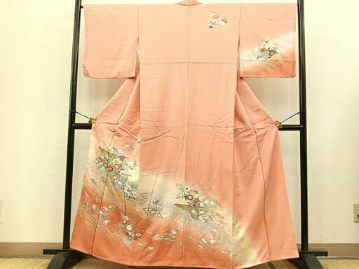 平和屋着物■訪問着 立波籬花文 暈し染め 金彩 正絹 逸品 BAAQ0360ct 平和屋着物■訪問着 立波籬花文 暈し染め 金彩 正絹 逸品 BAAQ0360ct