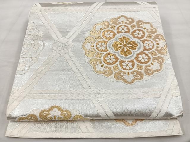 平和屋着物◎六通柄袋帯　唐織　正倉院　金糸　正絹　逸品　BAAT9417mz