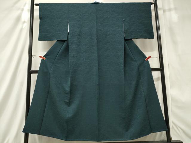 平和屋着物■上質な色無地　霞地紋　百入茶色　正絹　逸品　CAAY2120in