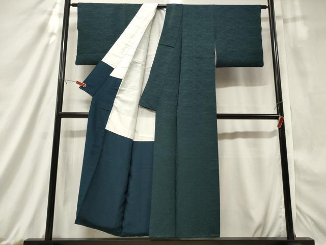 平和屋着物■上質な色無地　霞地紋　百入茶色　正絹　逸品　CAAY2120in