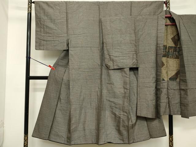 平和屋着物■男性 本場大島紬 アンサンブル 横段文 正絹 逸品 DABB8763cd