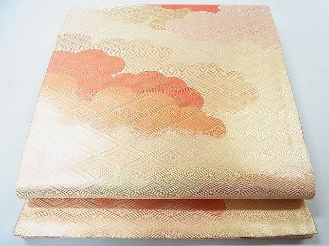 平和屋着物◎佐賀錦　六通柄袋帯　雲取り吉祥文　金糸　逸品　CAAB1502in(4)