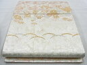 平和屋着物◎佐賀錦 六通柄袋帯 流水花文 金銀糸 逸品 BAAI6959cm