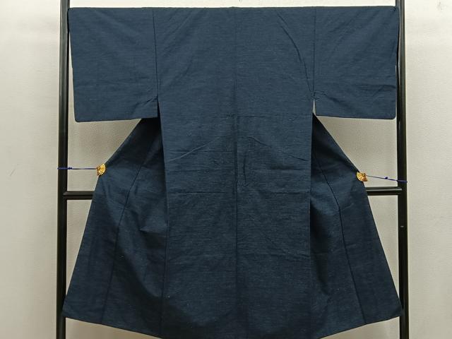 Full-Length Under-Kimono - 平和屋着物■男性　紬　羊羹色　正絹　逸品　BAAW6676mz