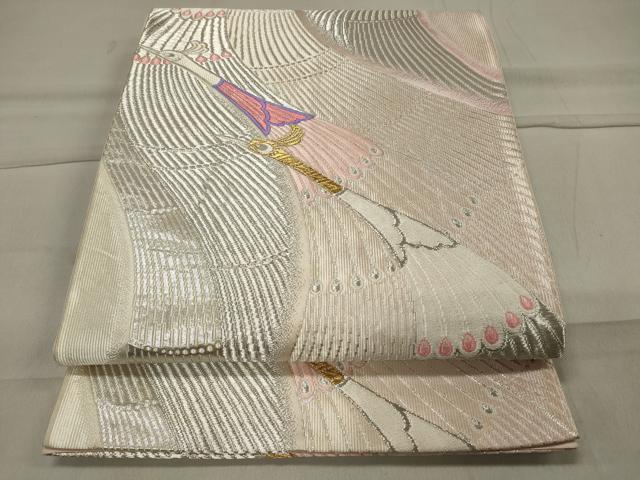 乐天商城 - 平和屋着物◎六通柄袋帯　唐織　孔雀文　金銀糸　正絹　逸品　CAAT4766in