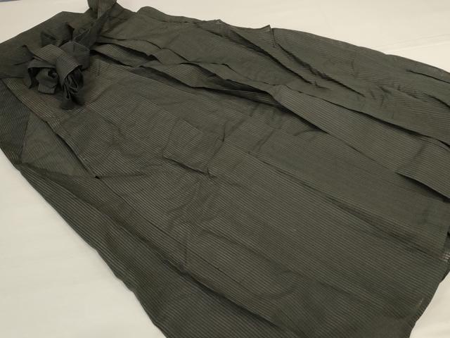 平和屋着物＊夏物 男性 行灯袴 縦絽 縞 正絹 逸品 AABJ2476jd