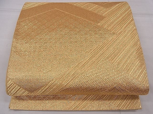 平和屋着物■全通柄袋帯　色紙重ね吉祥文　金糸　逸品　ca4192