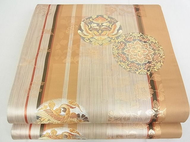 平和屋着物■六通柄袋帯　六百錦正倉院　金糸　逸品　rt3593