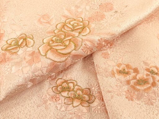 平和屋着物■訪問着 駒刺繍 総刺繍 花丸文 金糸 正絹 逸品 DAAR6115ma 平和屋着物■訪問着 駒刺繍 総刺繍 花丸文 金糸 正絹 逸品 DAAR6115ma
