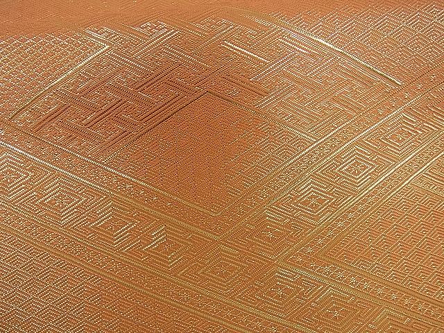 平和屋着物■佐賀錦　全通柄袋帯　菱吉祥文　金糸　逸品　ev1115