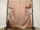平和屋着物■訪問着 草花文 暈し染め 金彩 正絹 逸品 AAAU4608st