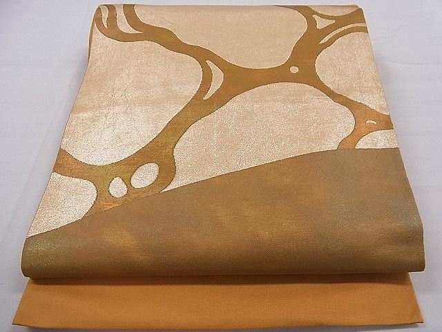 平和屋着物■太鼓柄　本袋帯　流水文　金糸　逸品　ca3696