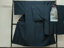 平和屋着物●男性 紬 アンサンブル 色無地 留紺色 正絹 逸品 未使用 CAAS9203th