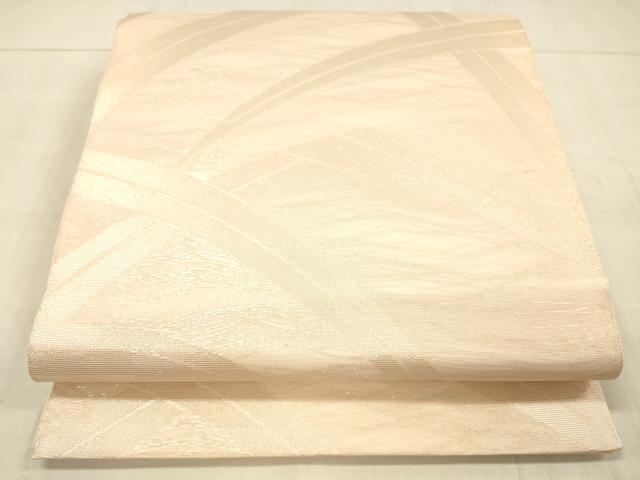 平和屋着物＊夏物　全通柄袋帯　草葉文　銀糸　正絹　逸品　DAAW1823cm