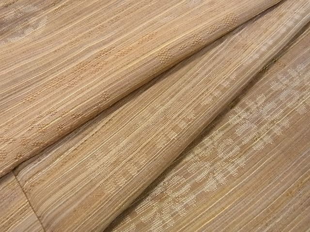 平和屋着物■上質な紬 横段花文 逸品 ea2559