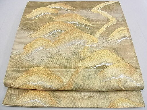 平和屋着物■六通柄袋帯 三階松 金銀糸 三越扱い 逸品 ud2897 平和屋着物■六通柄袋帯 三階松 金銀糸 三越扱い 逸品 ud2897