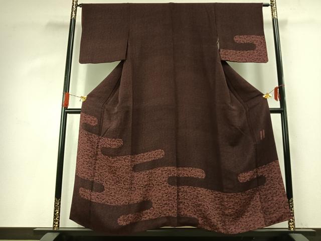 平和屋着物●重要無形文化財 人間国宝 中村勇二郎 人間国宝 南部芳松 突彫り 訪問着 エ霞吉祥文 貝 海老 鬼しぼ縮緬 正絹 逸品 AABG4441fy