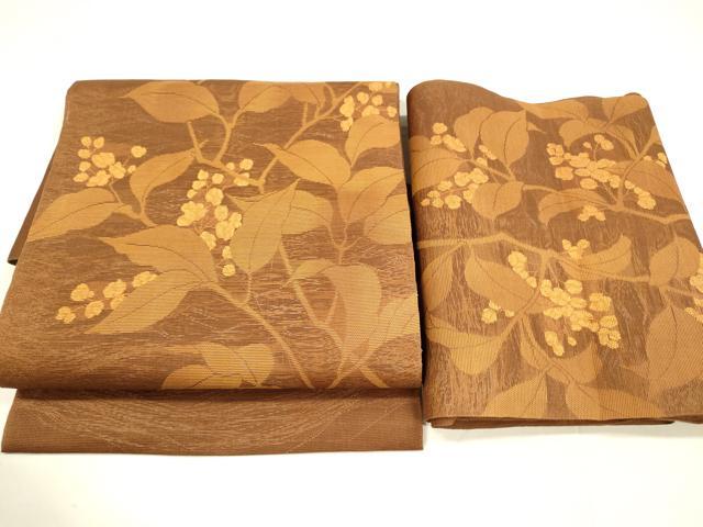 平和屋着物＊夏物　つけ帯　枝花文　正絹　逸品　DABA0090cm