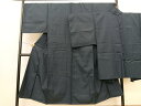 平和屋着物●男性 お召 アンサンブル 格子柄 正絹 逸品 BAAQ1467fw