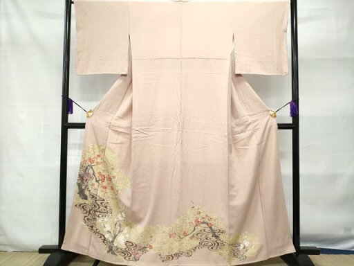 平和屋着物■豪華色留袖 流水枝梅文 正絹 逸品 CAAP0108fb 平和屋着物■豪華色留袖 流水枝梅文 正絹 逸品 CAAP0108fb