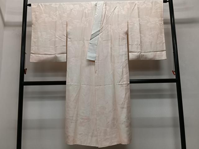 平和屋着物■長襦袢 袷 牡丹地紋 暈し染め 半衿刺繍 正絹 逸品 CAAU6410xe