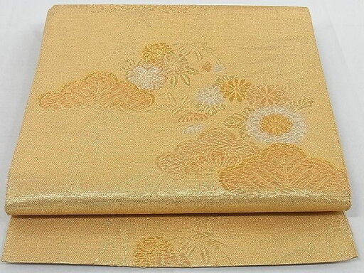 平和屋着物◎六通柄袋帯 枝花文 金銀糸 正絹 逸品 AAAF1036Abw 平和屋着物◎六通柄袋帯 枝花文 金銀糸 正絹 逸品 AAAF1036Abw