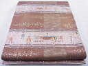 平和屋着物◎六通柄袋帯 唐織 渡橋大名行列図 金銀糸 逸品 BAAJ0930cm