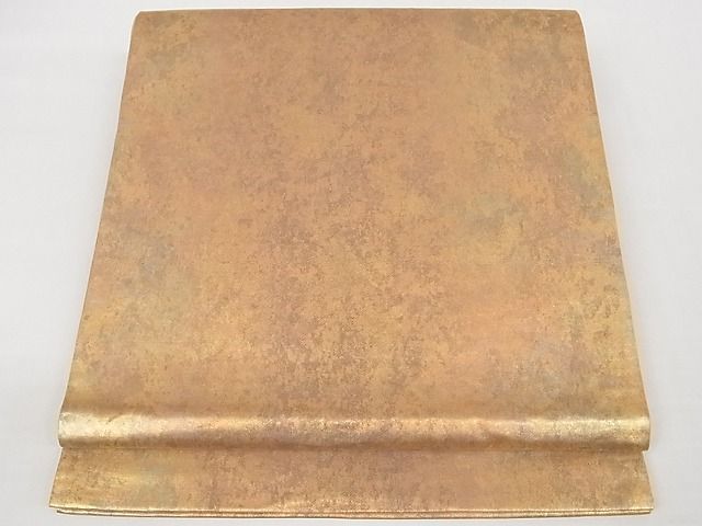 平和屋着物◎六通柄袋帯　霞文　引箔　正絹　逸品　AAAF6679Asg