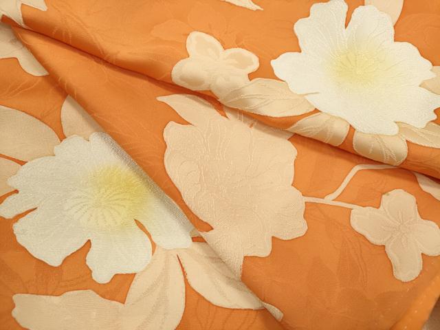 Rakuten - 平和屋着物▼上質な小紋　地紋起こし　枝花文　正絹　逸品　CABD0987ze