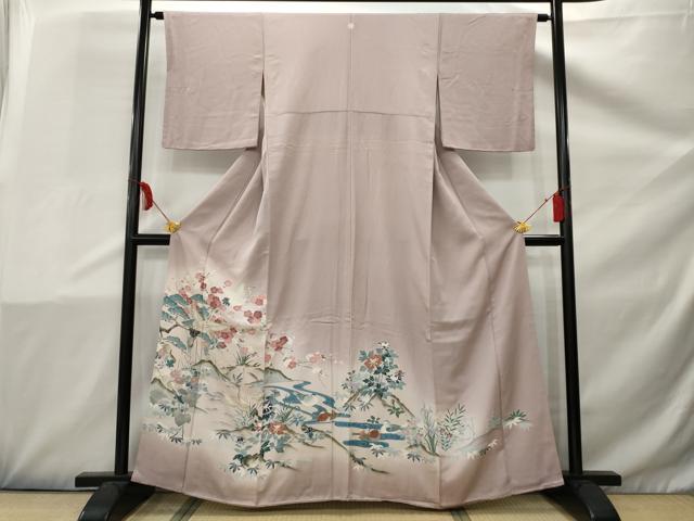 平和屋着物■豪華色留袖 風景飛鶴花文 暈し染め 金彩 正絹 逸品 AAAY5215nf