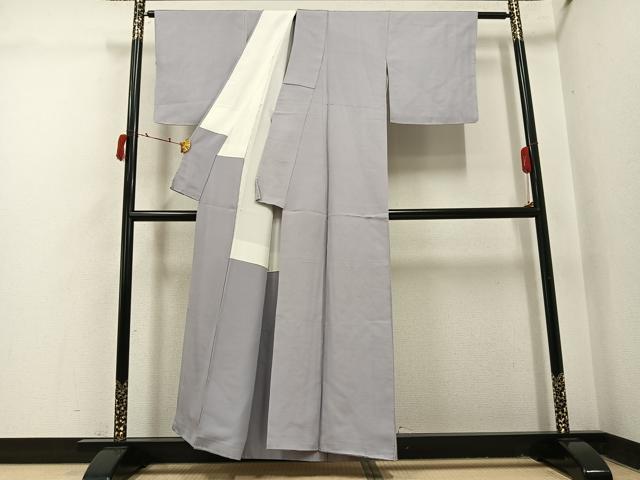 平和屋着物●上質な色無地　お召地　薄梅鼠色　正絹　逸品　AABI4876ph heiwaya-11174578 平和屋 サンプル画像3