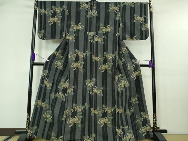 Fine Pattern - 平和屋着物■極上　撫松庵　小紋　単衣　乱菊　逸品　DZAA6941kh5