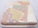 平和屋着物◎六通柄袋帯 唐織 色紙有職文 金糸 逸品 BAAJ0937cm