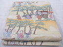 平和屋着物◎太鼓柄袋帯 大名行列 金糸 逸品 BAAJ0940cm