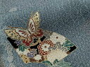 平和屋着物■上質な小紋 地紙葡萄花蝶文 金彩 正絹 逸品 CAAR2054yc