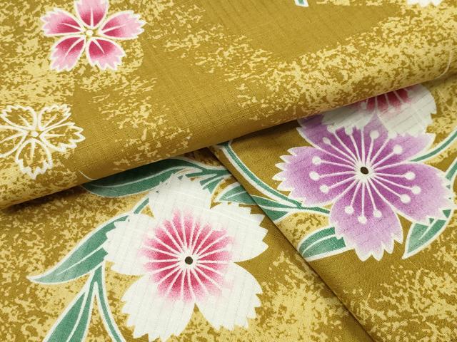 Female Yukatas - 平和屋着物∴夏物　浴衣　舞桜文　綿　逸品　CABG4016gh