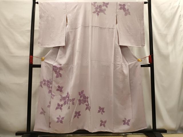 平和屋着物■訪問着　地紋起こし　舞花文　正絹　逸品　AABG1281sx