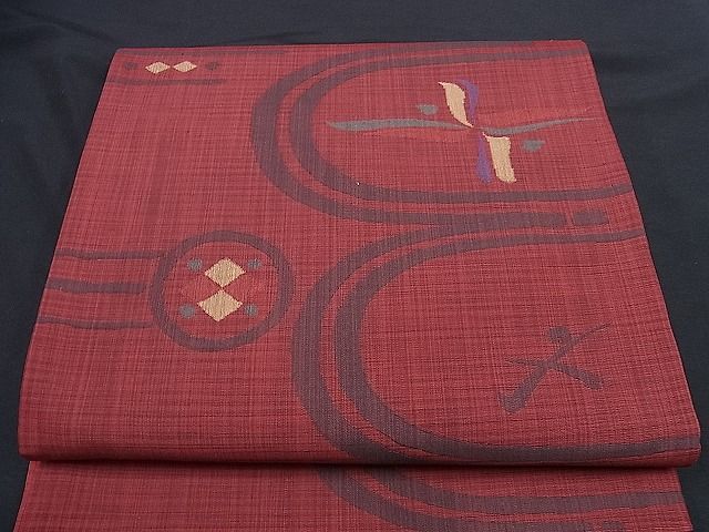 平和屋着物■六通柄袋帯 吉祥文 逸品 未使用 yk0845