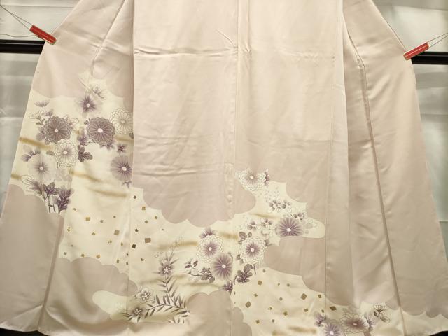 平和屋着物■色留訪問着　草花文　金彩　正絹　逸品　DAAL8013ob